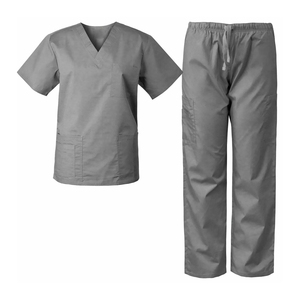 High Quality Women's V-Neck Medical <b>Scrubs</b> Woven Surgical <b>Clothes</b> for Hospital for Nurses and Doctors Uniforms - Product Image 1