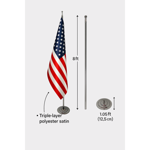 Bandera Oficial de EE. UU. para Interiores, 3x5 pies, Impresa Digitalmente, de Nailon, Poliéster y Seda, para Exhibición en Aluminio, Fibra de Vidrio, Industria Automotriz y de Seguros - Product Image 6