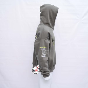OEM Basics coton mélangé lavage à l'acide gris couleur Dtg dtf sérigraphie pull poches kangourou épaules tombantes sweats à capuche de haute qualité - Product Image 5