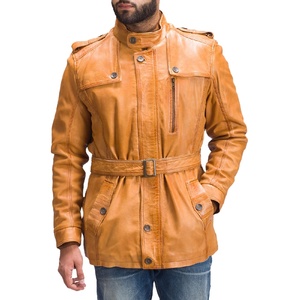 Manteau de veste en cuir personnalisé pour hommes Poches et veste en cuir Manches en cuir personnalisées Veste entièrement personnalisée pour hommes - Product Image 4
