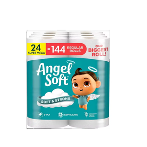 Papier toilette Angel Soft, 24 = 144 Super Mega Rolls - Product Image 4