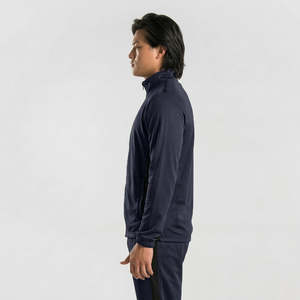Veste streetwear Prime Fit, marine, coupe classique, style décontracté, col montant, réversible, imperméable, saison automne, XS, cuir enduit 3D - Product Image 3
