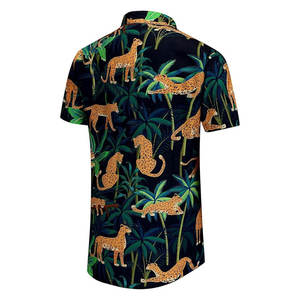 Chemises décontractées pour hommes de style streetwear, pour la plage, les vacances d'été, tissu extensible, anti-froissement, séchage rapide, respirant, sublimation - Product Image 3