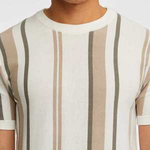 เสื้อยืดผ้าฝ้ายระบายอากาศได้ดีสำหรับผู้ชายแบบโอเวอร์ไซส์ไม่หดสำหรับออกแบบและโลโก้ตามสั่ง - Product Image 6