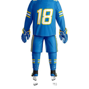 Uniforme de hockey sur glace personnalisé uniforme de hockey sur glace fabriqué en usine à bas prix uniforme de hockey sur glace respirant et humide - Product Image 5