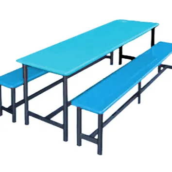 학교 식당 테이블 & 의자 세트 학교 매점 테이블 세트 8 피트 벤치 세트
