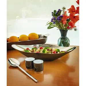 Bol en céramique artisanal de designer, style moderne élégant, pour frites (5 compartiments), écologique, pour fêtes, fabriqué par Zahid Export en Inde - Product Image 2