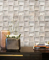 Carreaux souples en pierre artificielle MCM aspect marbre travertin moderne et flexible pour la décoration murale intérieure de villas