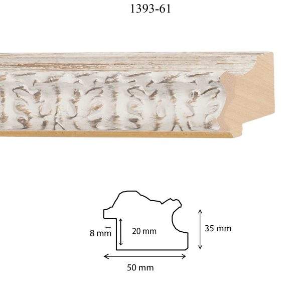 Aged white decap with gold edge