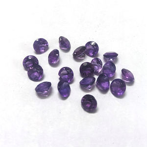 พลอยอเมทิสต์จากธรรมชาติขนาด5มม. 21ชิ้นอัญมณีหลวมสีฟ้า15.85ชิ้น - Product Image 1