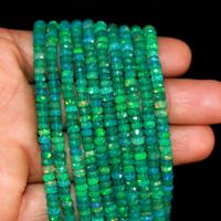 Nouvelle tendance vert opale éthiopienne à facettes Rondelle forme perles de pierres précieuses en vrac brin octobre pierre de naissance en gros bijoux perles