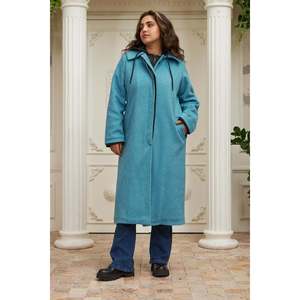Abrigo de Invierno Acolchado con Capucha para Hombre, Talla Grande, Color Turquesa, Marca RMG - Prenda Exterior Cómoda y Cálida con Capucha Desmontable - Product Image 3
