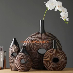 Florero elegante de alta calidad, decoración de sala de estar de estilo lujoso, floreros y macetas de latón antiguo para proveedor mayorista - Product Image 2