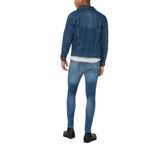 New Arrival Plus Size Men's Denim Jacket Turn <b>Down</b> Collar Pocket Loose Jacket Distressed Vintage Washed Jacket - Product Image 5