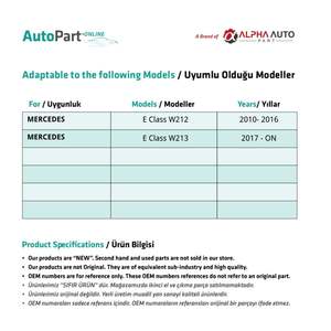 Cubierta de tira de portaequipajes de 4 piezas para Mercedes Clase E W212, W213 (envío desde el fabricante de Turquía) Código de producto: - Product Image 2