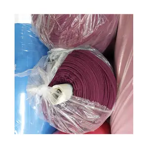 ITY coréen poly tissu polyester spandex uni teint solide diverses couleurs polyester spandex meilleur tissu polyester textile