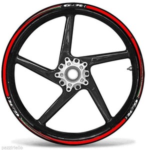 Kit Strisce Adesive per Cerchi da 17 Pollici Labelbike per Moto Suzuki GSR, Adesivi Tuning Compatibili con Moto Italiane - Product Image 2