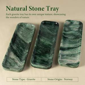 Bandeja de Lavabo de Mármol Moderno Koville, 12x4 Pulgadas, Ligera, de Piedra Natural Verde, para Tocador de Baño, Cocina, Encimera, Joyería - Product Image 6