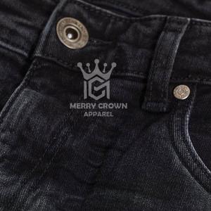 Nueva moda invierno oscuro transpirable ecológico recto ajuste Casual sólido pantalones de mezclilla para hombres 100% algodón de alta calidad - Product Image 5