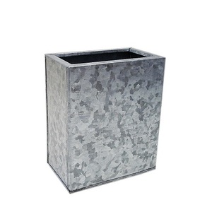 hot selling galvanized <b>rectangle</b> <b>planter</b> pot indoor outdoor planting decoration french style galvanized <b>planter</b> pot - Product Image 1