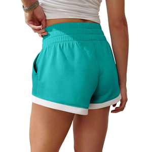 Pantalones cortos de fitness de algodón 100% para mujer, pegatina de logotipo personalizable, diseño de patrón caliente transpirable, pantalones cortos de entrenamiento para mujer - Product Image 3