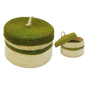 ตะกร้าใส่ของปอกระเจาพร้อมหูจับสีน้ำตาลดำทันสมัยและใช้งานได้จริงในบ้านตะกร้าเก็บปอกระเจา - Product Image 5