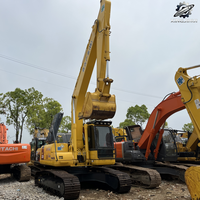 Excavatrice sur chenilles Komatsu PC220, 22 tonnes, hydraulique, moteur SAA6D107, d'occasion, japonaise, pour travaux de construction lourds