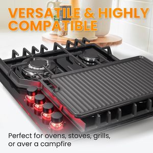 Piastra per Barbecue <span class=keywords><strong>in</strong></span> <span class=keywords><strong>Ghisa</strong></span> Antiaderente da 4,3 kg, Piastra Reversibile per Grigliare Prodotta dal Miglior Produttore Cinese - Product Image 6