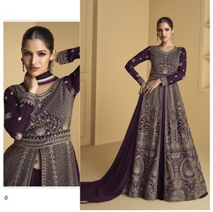 ชุดผู้หญิงปากีสถานซาลวาร์ Kameez ที่ดูสง่างามและมีสไตล์มีจำหน่ายในราคาไม่แพงจากอินเดีย - Product Image 1