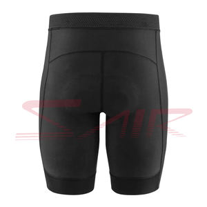 Vente en gros de shorts de compression à taille élastique à motif solide avec poches shorts d'entraînement athlétiques écologiques pour la course à pied - Product Image 2