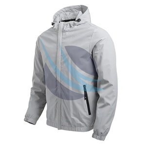 เสื้อกันฝนมีฮู้ดสำหรับผู้ชาย, เสื้อกันลมมีฮู้ดแห้งเร็วระบายอากาศ - Product Image 2