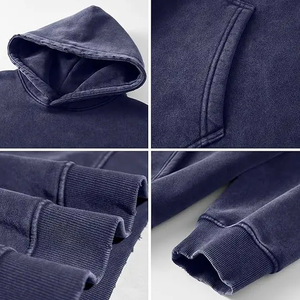 Premium Acid Wash Oversized Pullover Hoodie Men Women 100% Cotton Fleece <b>Y2K</b> Winter Solid <b>Vintage</b> Streetwear Heavyweight - Product Image 6