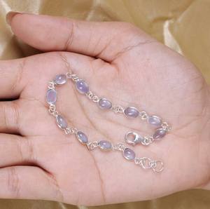 Handmade 925 Sterling <b>Silver</b> <b>Bracelet</b> Chalcedony Gemstone Amazing Designer <b>Bangles</b> for Wife's Wedding Perfect Gift for Wedding - Product Image 2