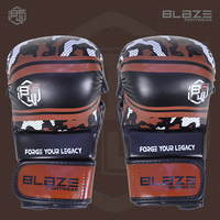 Guantes de Entrenamiento de Sparring MMA BLAZEFIGHTGEAR, Cuero Vacuno, Secado Rápido, Absorción de Humedad, para Entrenamientos con Saco de Boxeo, Boxeo en Jaula