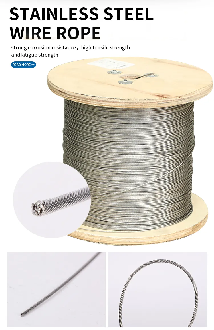 Various Durable Using 1*19 Stainless Steel Mesh Metal Multifunction Wire Rope