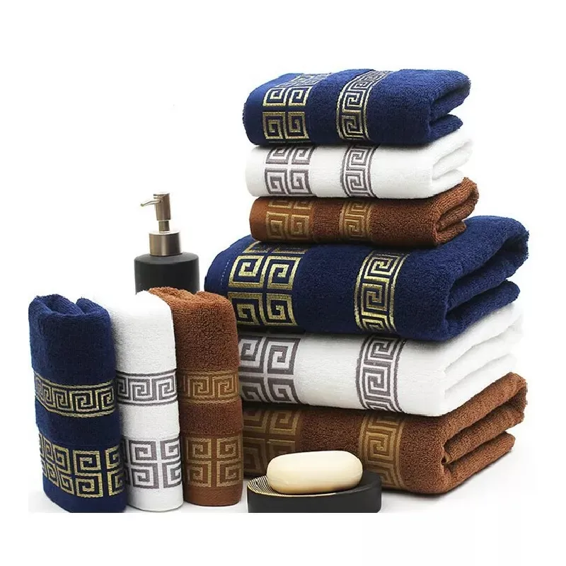 Hot Selling Aanpassen Luxe Super Water Absorptie Zachte Handdoek Extra Grote 5 Sterren 100% Katoenen Hotel Badhanddoek Set