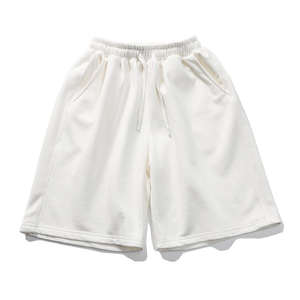 Pantalones cortos de gimnasio de cintura media para hombre 2025 algodón pantalones cortos de verano transpirables y de secado rápido con logotipo personalizado y patrón sólido 100% - Product Image 3