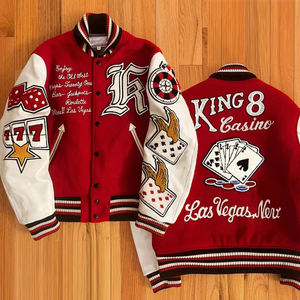 High Quality Custom Street Wear Varsity <b>Jacket</b> Custom Logo Patches Baseball & <b>Trucker</b> Letterman Leather Sleeve <b>Jackets</b> - Product Image 1