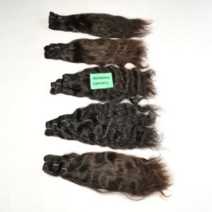 Paquetes ondulados alineados con cutícula virgen Natural Remy 100% Extensiones de cabello humano de templo indio sin procesar Estilos de ondas de cuerpo recto - Product Image 4