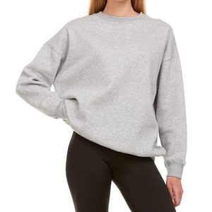 Femmes lourd 100% coton 460 Gsm sweat à col rond plaine solide polaire saison d'hiver en gros sweats à capuche numériques sweats - Product Image 6