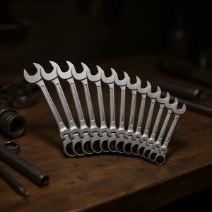 Jeu de clés à cliquet réversibles Usag (12 pièces) articulées et combinées pour une utilisation polyvalente - Product Image 3