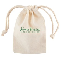 Tas serut Muslin tas Muslin gambar Logo kustom tas serut kecil