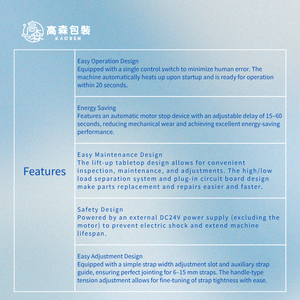 Máquina flejadora semiautomática de tipo cerrado Equipo de máquina flejadora de embalaje de correa de PP de cartón de tipo cerrado industrial - Product Image 4