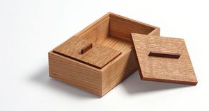 <b>Wooden</b> <b>storage</b> <b>box</b> with carved wave pattern lid decorative organizer container jewelry holder multipurpose rustic keepsake chest - Product Image 5