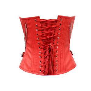 Nouvel arrivage de corset en cuir souple avec bouton de mise en forme du corps de style steampunk bustier burlesque lingerie corset burlesque désossé - Product Image 6