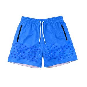 Pantalones cortos de malla de nuevo diseño con diamantes de imitación personalizados pantalones cortos de calle de secado rápido último diseño logotipo personalizado verano Unisex corto - Product Image 2