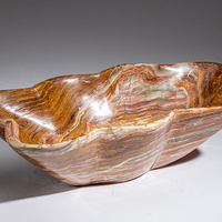 Antiek-stijl gepolijste 100% natuurlijke multicolor onyx marmeren schaal uniek design fruit- en groentepresentatie stuk Pakistan origine hoogwaardig