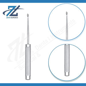 Curette osseuse droite 210 mm de longueur, 2 mm de largeur, en acier inoxydable, ensemble d'instruments chirurgicaux manuels, certifié CE, fabricant Pakistan - Product Image 3