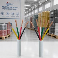 Cable de Alimentación Multifilar H05VV-F, Cable Flexible de PVC con Cubierta Suave, de 3 a 8 Núcleos, de 0.5 a 2.5 mm², para Interiores y Exteriores