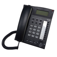 Téléphone filaire avec identification de l'appelant, couleur blanche, E-L008